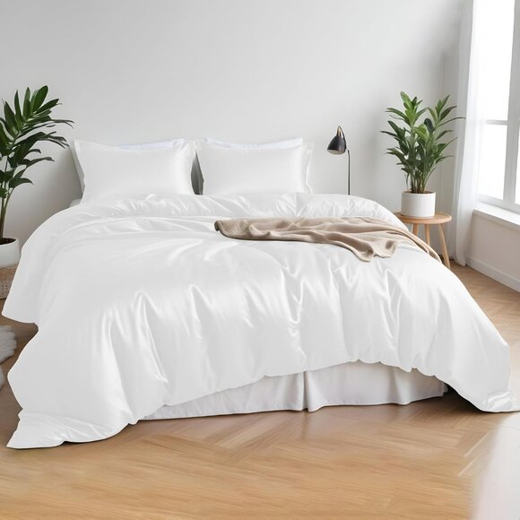 Duvet Cover Set Queen Size - Viscose Derived from Bamboo Soft - Picture 2 of 9